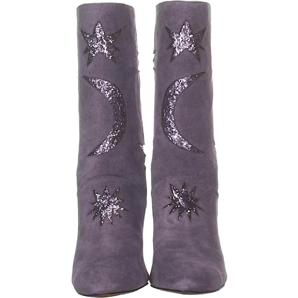 🌟 AVEC LES FILLES Gray Stack Heel Booties - Picture 3 of 4